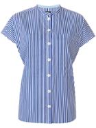 Joseph Shortsleeved Striped Shirt - Blue