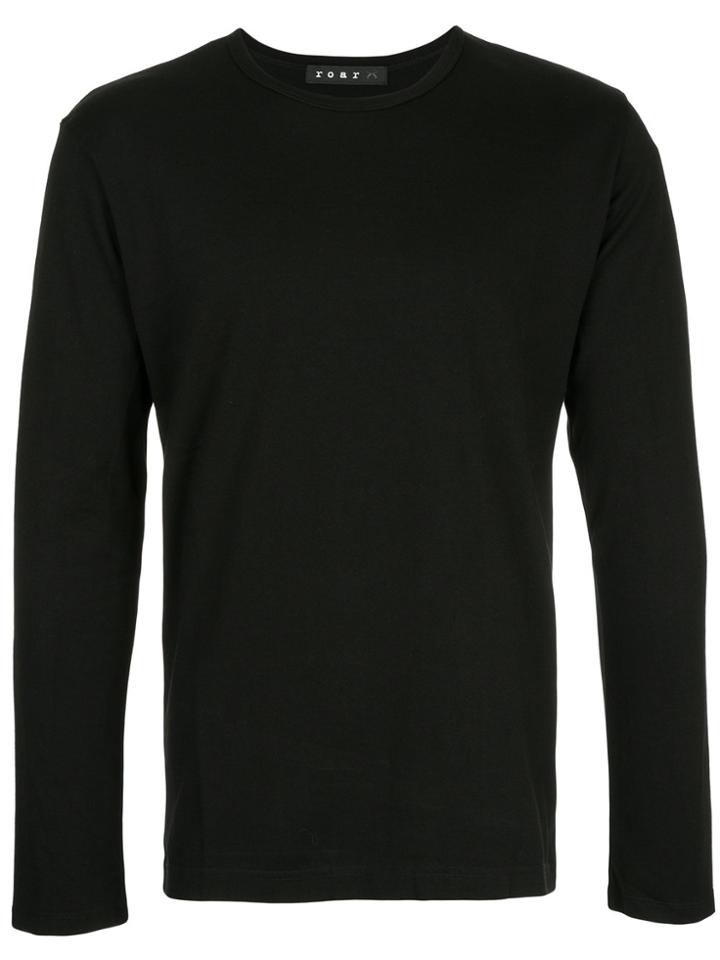 Roar Embellished Long-sleeved T-shirt - Black