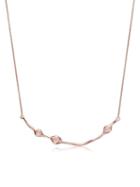Monica Vinader Siren Cluster Smile Rose Quartz Necklace - Pink