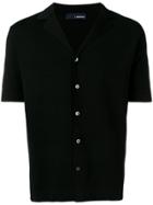 Lardini Spread Collar Cardigan - Black