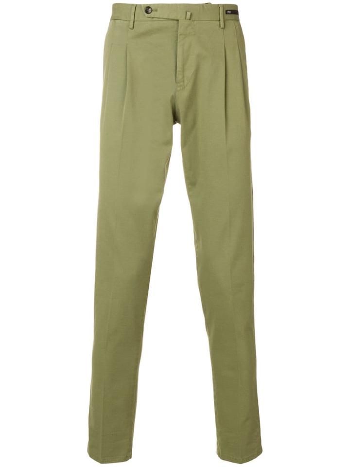Pt01 Tapered Chinos - Green