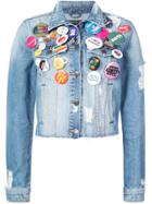 Veronica Beard Cropped Distressed Jacket - Blue