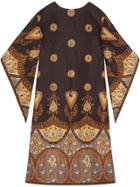 Gucci Canvas Kaftan With Paisley Print - Brown
