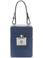Oscar De La Renta Mini Alibi Top Handle Box Bag - Blue