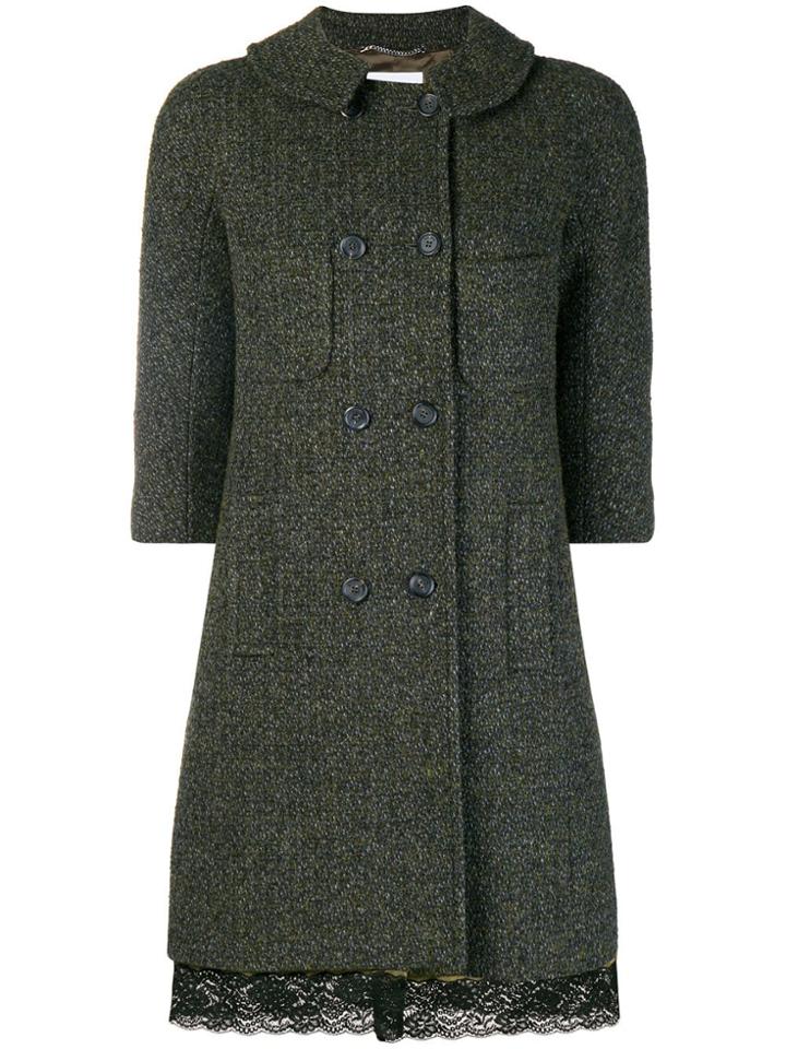 Moschino Lace Trimmed Pea Caot - Green