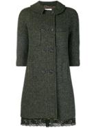 Moschino Lace Trimmed Pea Caot - Green