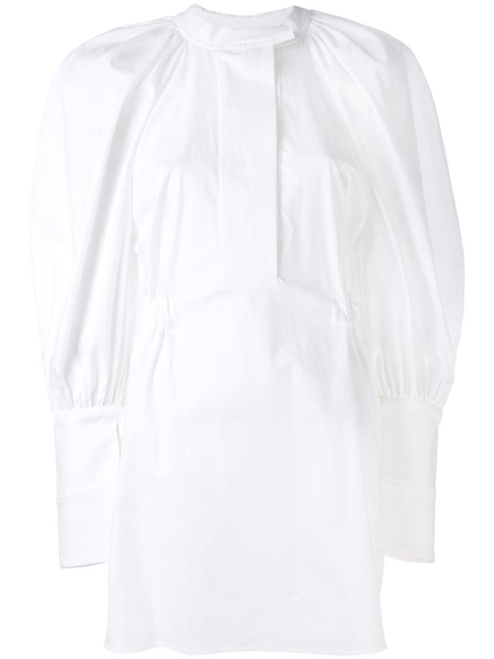 Ellery Gathered Waist Mini Dress - White