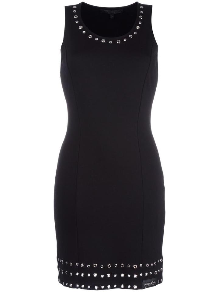 Philipp Plein Consus Mini Dress, Women's, Size: Medium, Black, Polyester/viscose/spandex/elastane