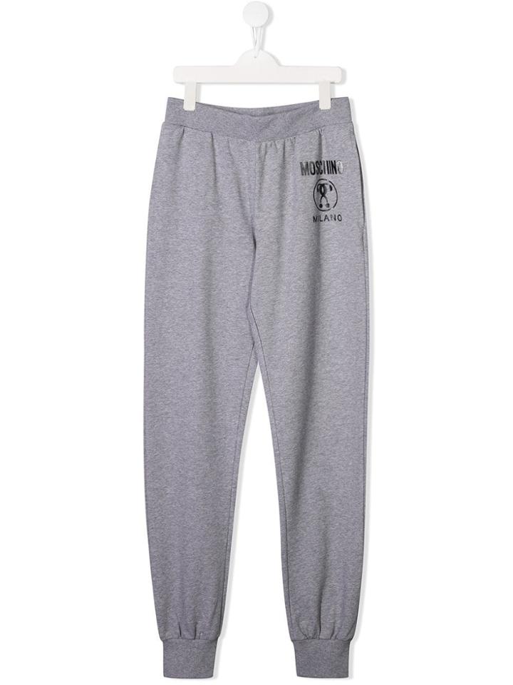 Moschino Kids Teen Logo Joggers - Grey