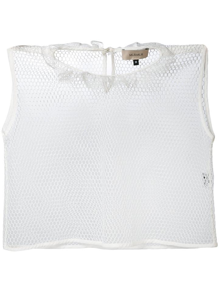 Murmur - Cage Cropped Tank - Women - Polyamide/polyester/viscose - L, White, Polyamide/polyester/viscose