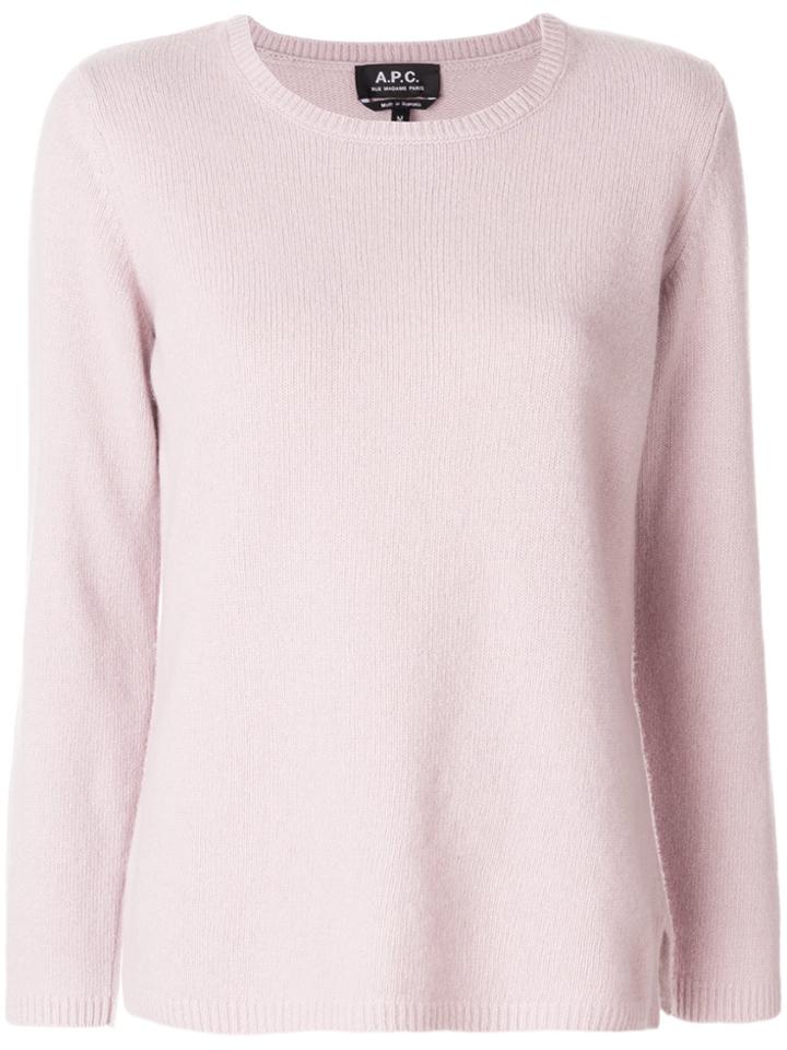 A.p.c. Plain Sweatshirt - Pink & Purple
