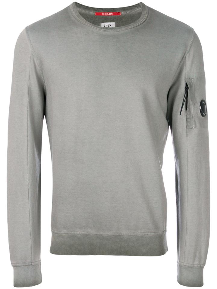 Cp Company Sleeve Pocket Sweatshirt - Grey