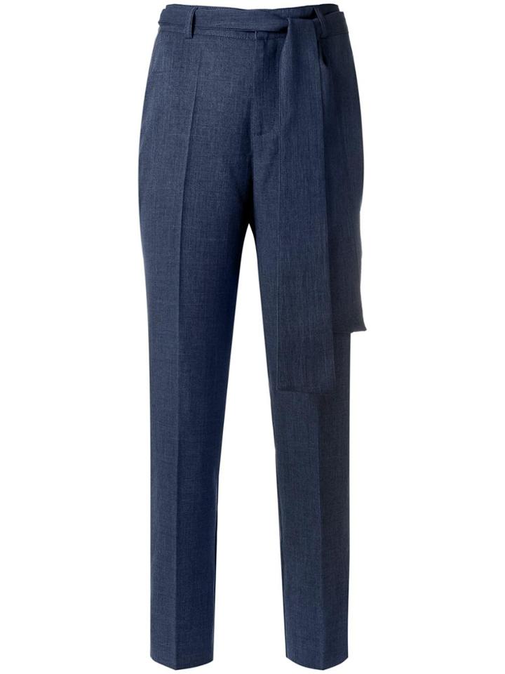 Tufi Duek Belted High Waist Trousers - Blue