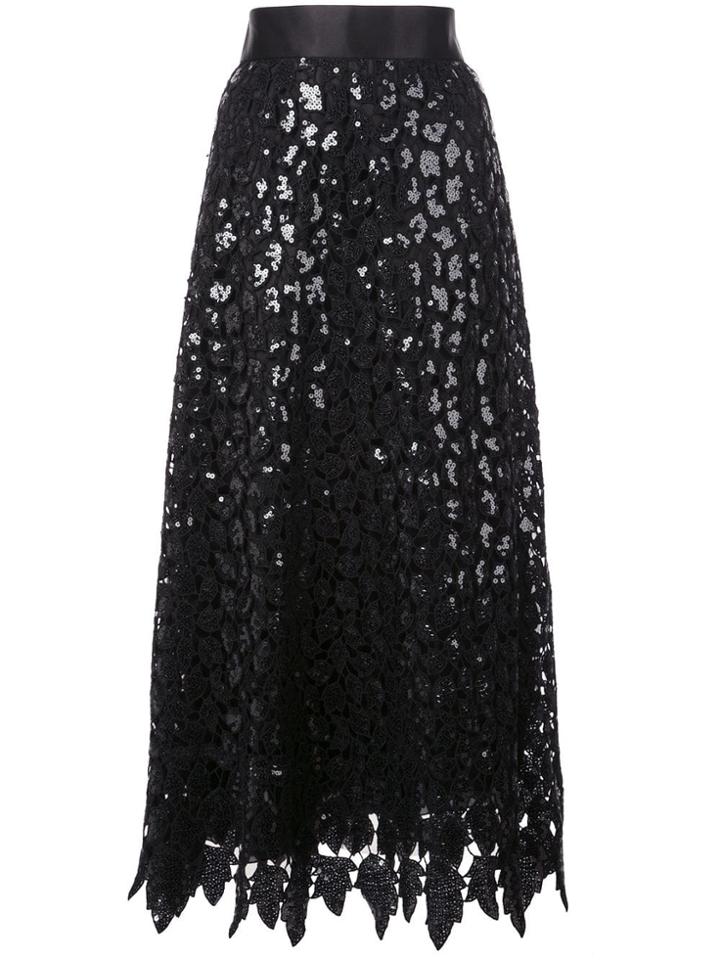 Marc Jacobs Layered Sequin-lace Skirt - Black