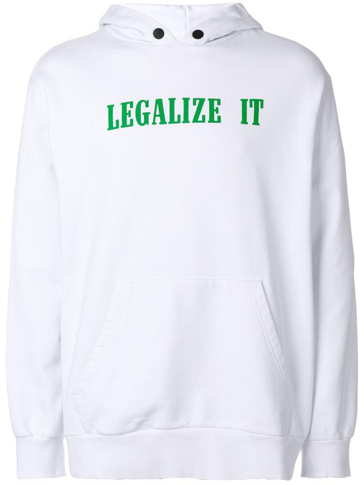 Palm Angels Legalize It Hoodie - White