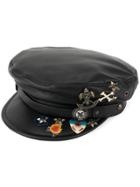 Dsquared2 Badges Embellished Hat - Black