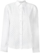 Peter Jensen Broderie Anglaise Shirt, Women's, Size: Large, White, Cotton