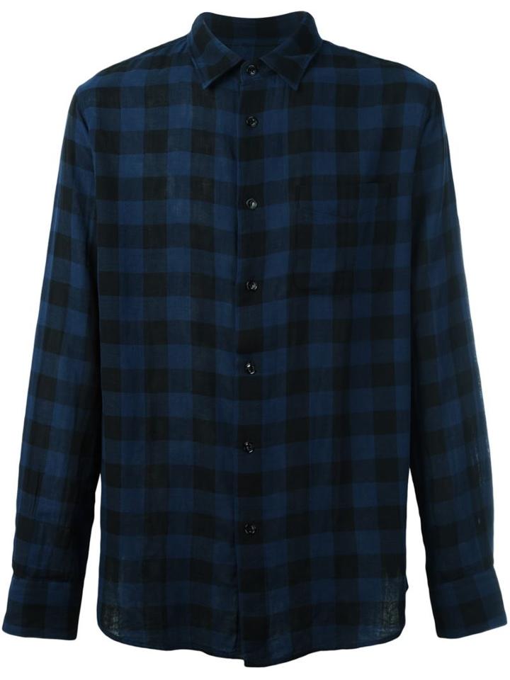 Rag & Bone Checked Shirt, Men's, Size: Large, Blue, Cotton