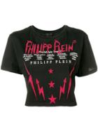 Philipp Plein Cropped Logo T-shirt - Black
