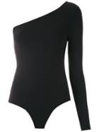 Amir Slama Lace Insert Body Top - Black