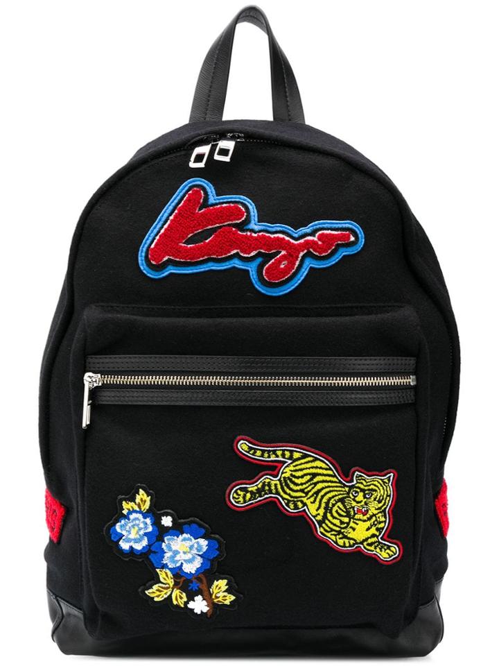 Kenzo Logo Patch Backpack - Black
