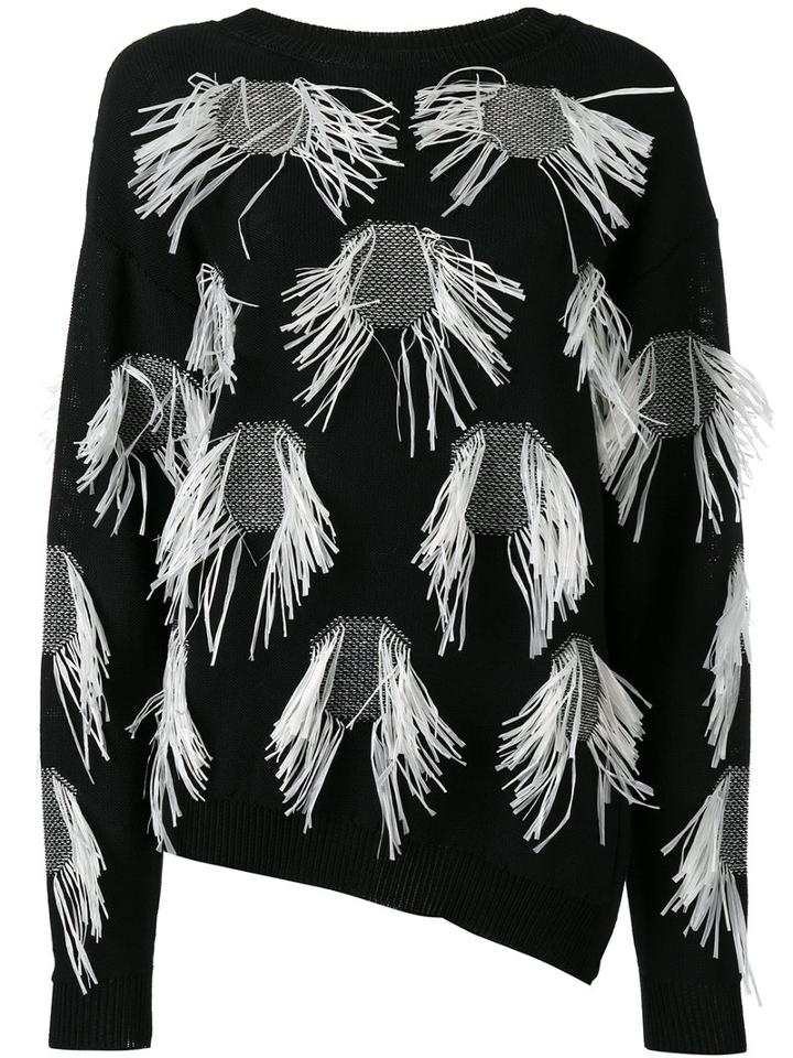 Christian Wijnants - Sweater With Appliqué - Women - Cotton/viscose - Xs, Black, Cotton/viscose