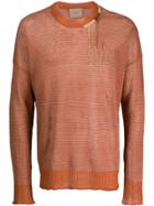 Federico Curradi Striped Knit Sweater - Orange