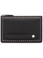 Fendi Metallic Stitching Clutch - Black