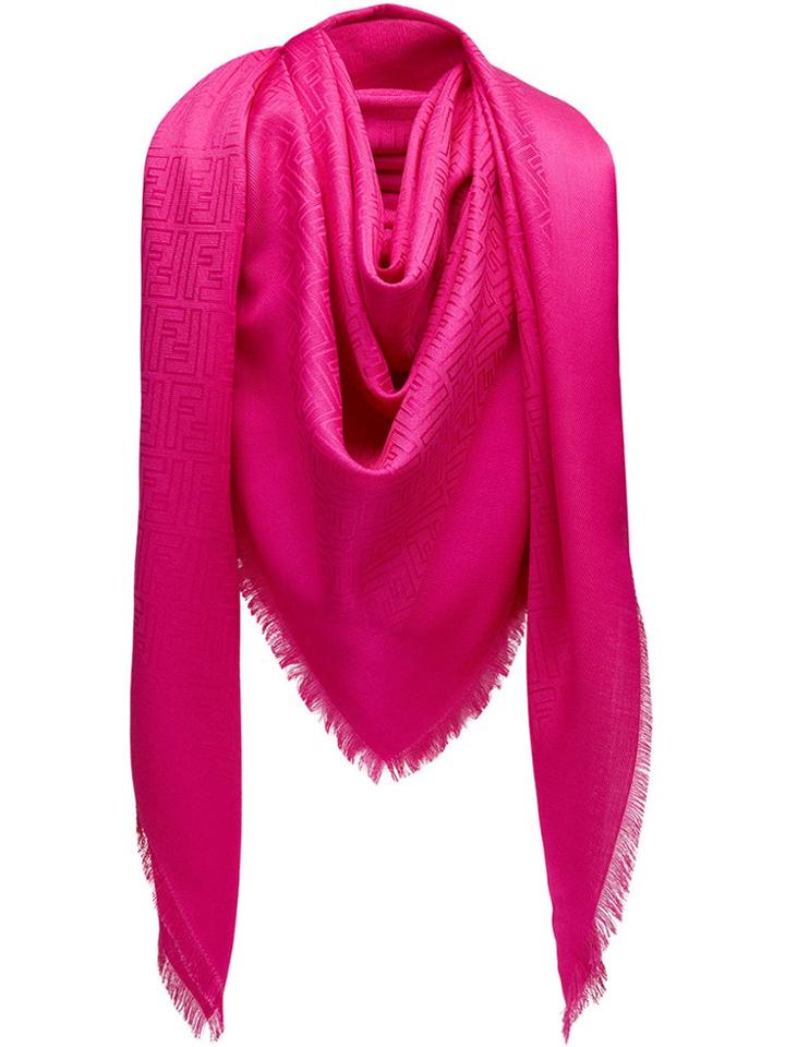 Fendi Monogram Print Scarf - Pink