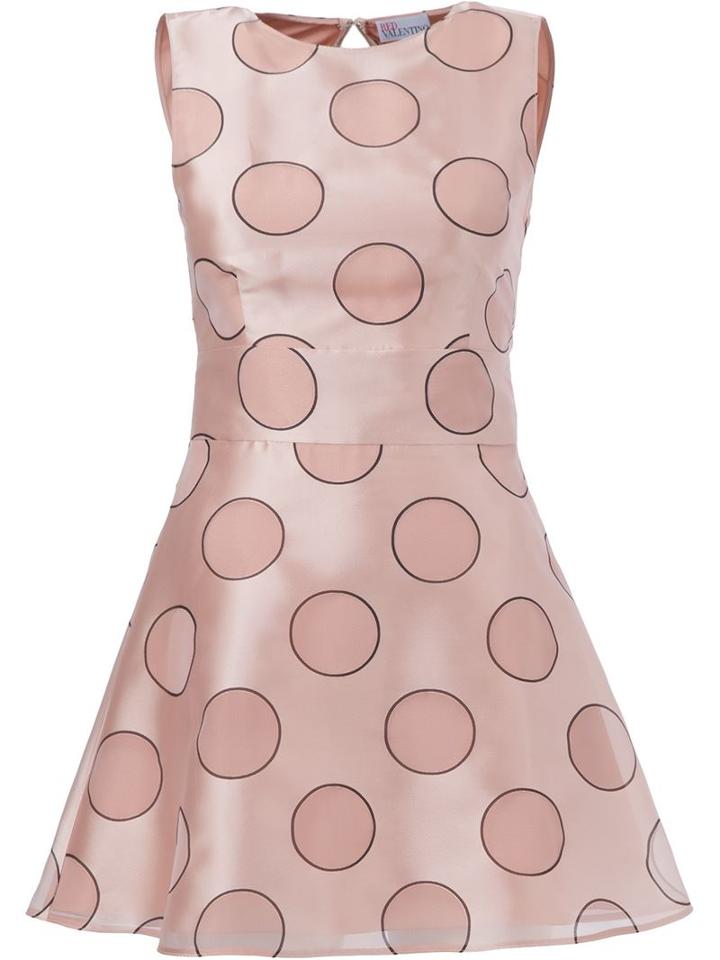 Red Valentino Flared Polka Dot Dress