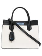 Prada Square Contrast Handbag - White