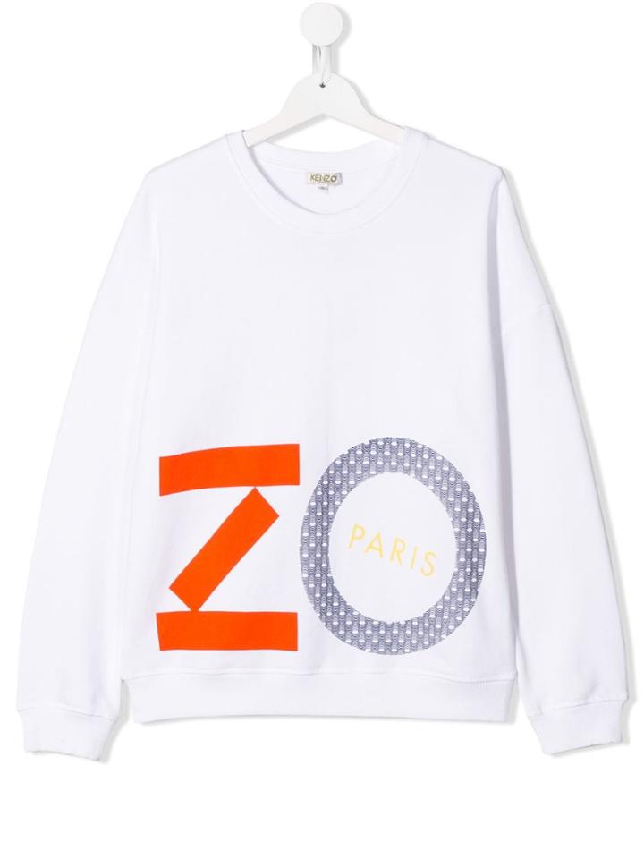 Kenzo Kids Logo Patch Sweatshirt - White