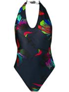 Barbara Bologna Printed Stretch-jersey Swimsuit - Blue