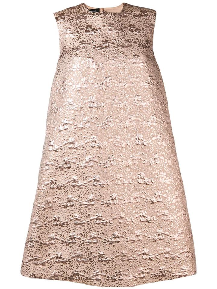 Rochas A-line Jacquard Dress - Neutrals