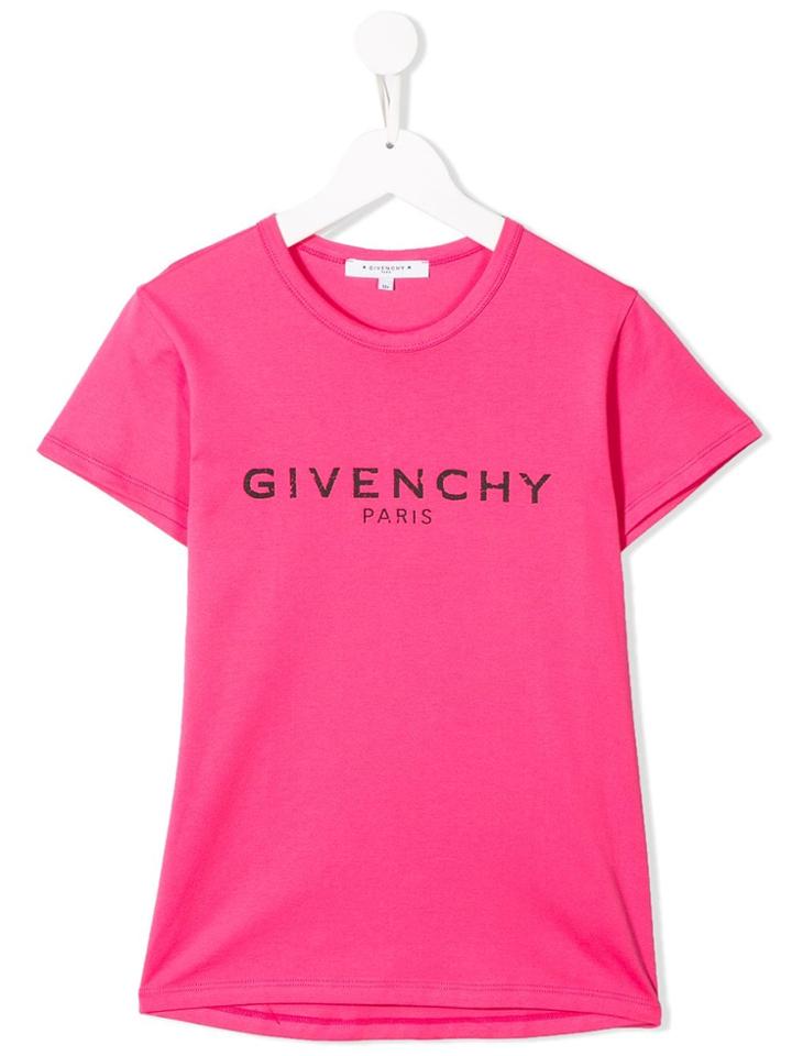 Givenchy Kids Teen Logo Print T-shirt - Pink