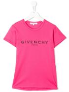 Givenchy Kids Teen Logo Print T-shirt - Pink