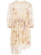 Zimmermann Sabotage Floral Print Dress - Neutrals