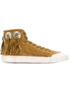 Ash Marlon Baby Hi-top Sneakers, Women's, Size: 36, Yellow/orange, Leather/suede/rubber
