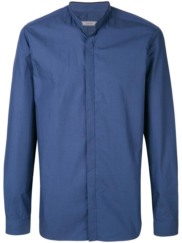 Lanvin Mandarin Collared Shirt - Blue