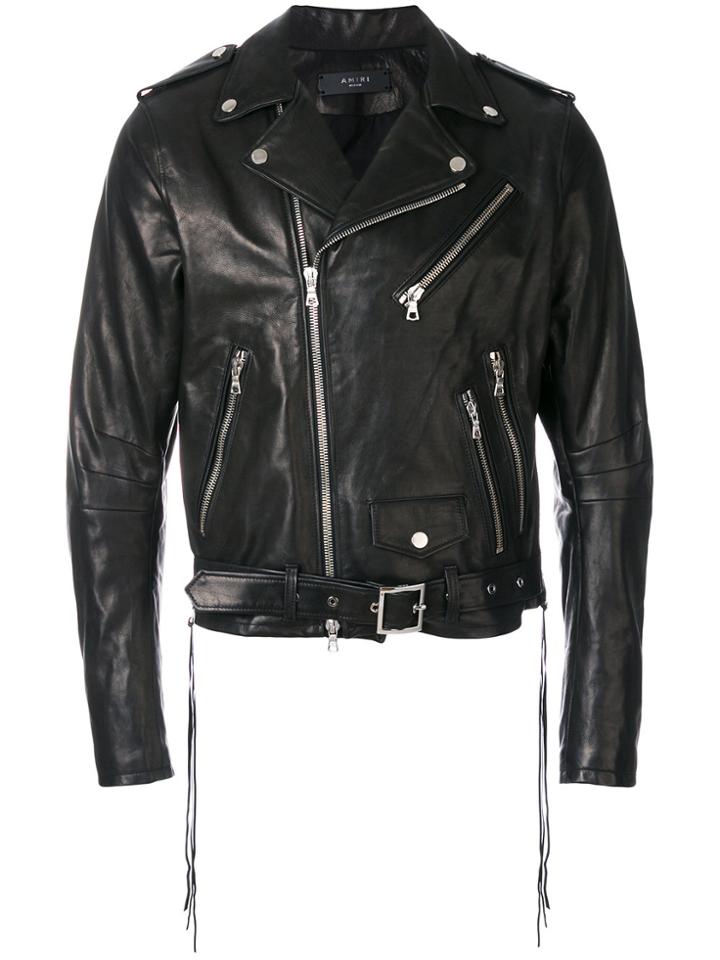 Amiri Tassel Biker Jacket - Black
