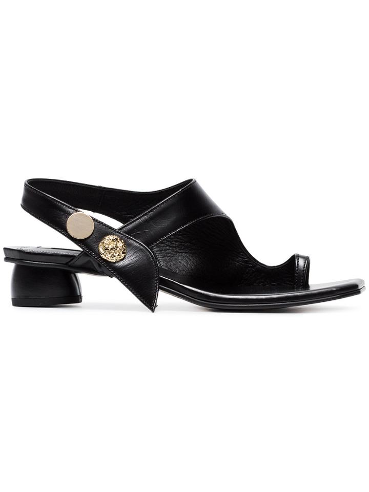 Reike Nen 40 Single Toe Leather Sandals - Black