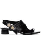 Reike Nen 40 Single Toe Leather Sandals - Black