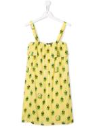 Mc2 Saint Barth Kids Avocado Print Dress - Yellow