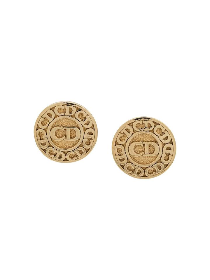 Christian Dior Pre-owned '1980s Monogram Earrings - Gold