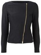 Herno Zip Up Jacket, Women's, Size: 40, Black, Polyamide/spandex/elastane/cotton/acetate