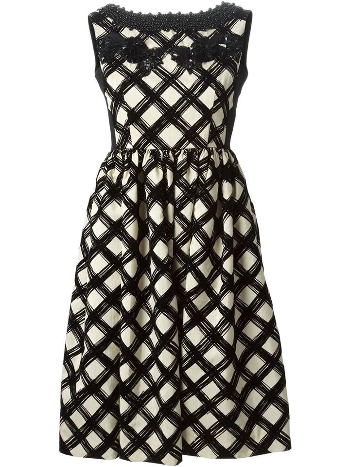 Antonio Marras Embellished Brush Stroke Print Dress
