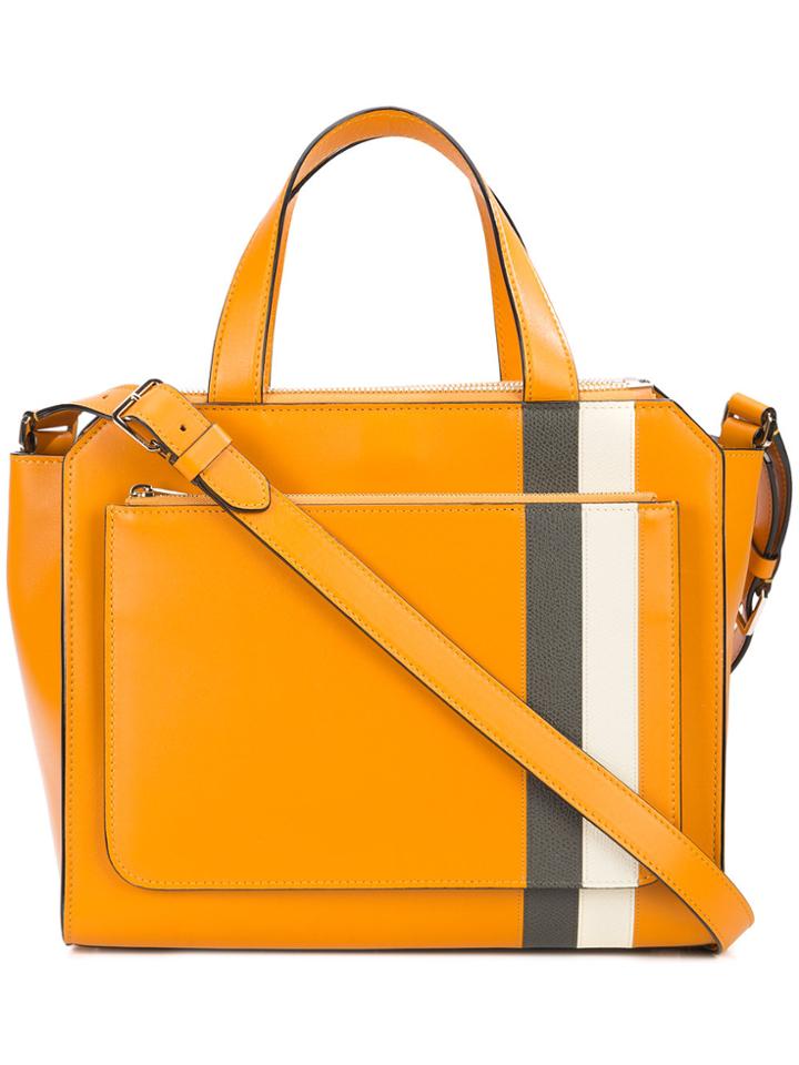 Valextra Passport Medium Tote Bag - Yellow & Orange