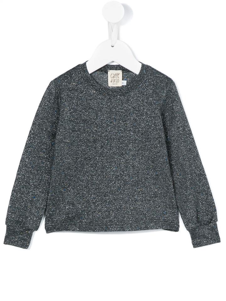 Caffe' D'orzo - Round Neck Sweatshirt - Kids - Silk/cotton/polyamide/spandex/elastane - 10 Yrs, Grey