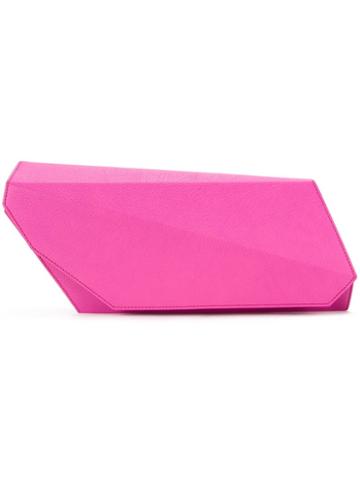 Lamat 'angular' Clutch, Women's, Pink/purple, Polyester/leather