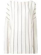 Jil Sander Striped Jumper, Women's, Size: 34, White, Silk/cotton/cashmere